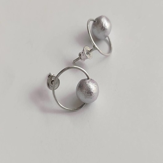 kolczyki z kamieniami Kolczyki OKRĄG