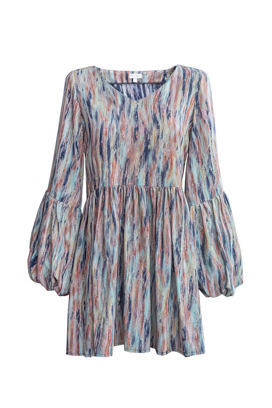 SUKIENKA MINI PUFFY DRESS N1 VISCOSE MULTI NEATNESS