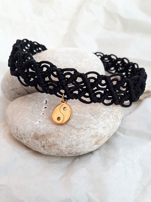 Bransoletka - Makrama - Yin Yang KYANE