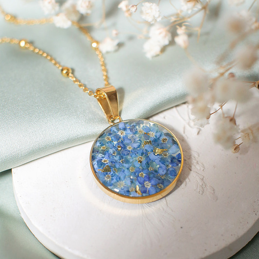 wisiory Wisiorek z niezapominajkami