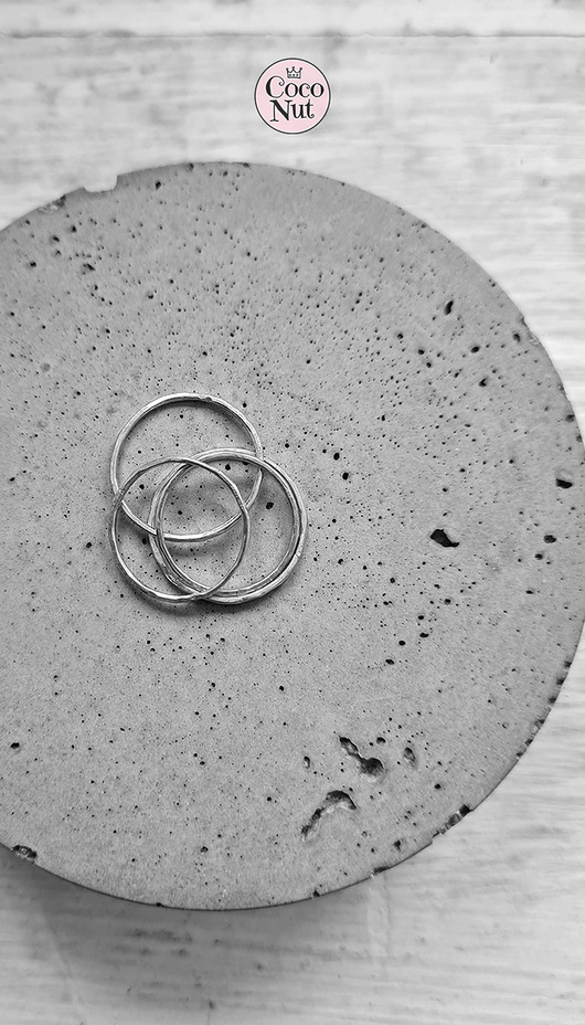 obrączki Komplet 4 obrączek SLIM srebro