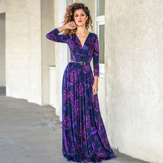 sukienki maxi damskie Elle - Magic Rose