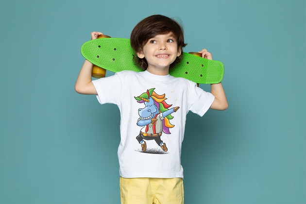 t-shirty dla dziewczynki Koszulka dziecięca z nadrukiem Unicorn dance