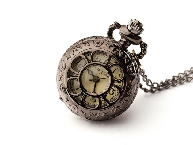 zegarki na łańcuszku Zegarek - Bratek (Black)