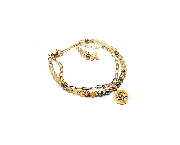 bransoletki z kamieni naturalnych Cytryn vol. 4 /3.11.25/  bransoletka  - Szlachetna kolekcja