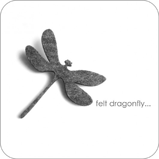 felt dragonfly... felt label