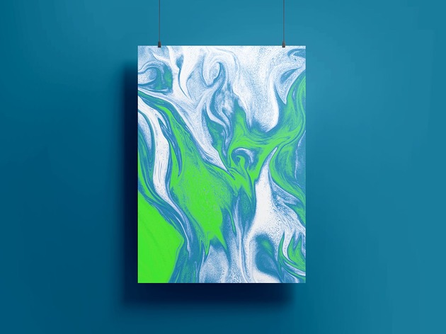 grafiki i ilustracje Plakat - abstrakcja - Abstract Green - 30x40