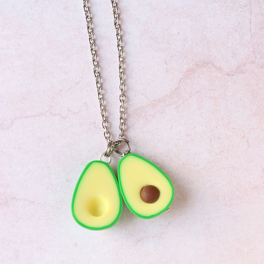 naszyjniki - inne Naszyjnik dla przyjaciółek połówki awokado