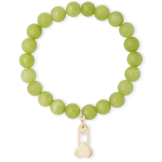 Gold charms with green branslet Bnasty