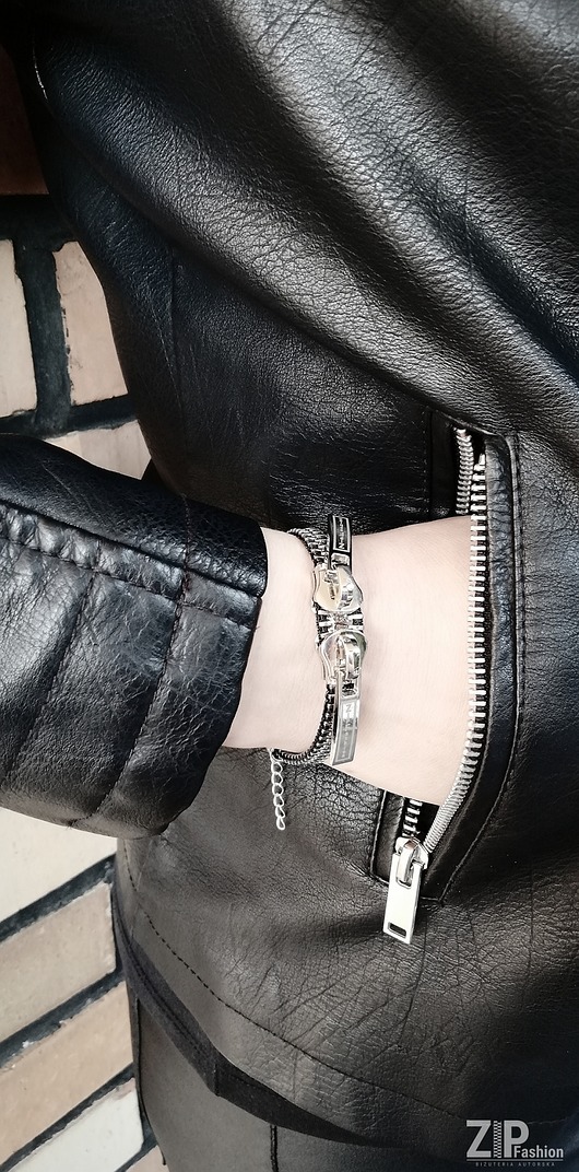 Designerska rockowa bransoletka ZipFashion