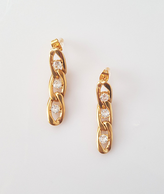 kolczyki pozłacane Kolczyki pozłacane Sweet Chains v 2