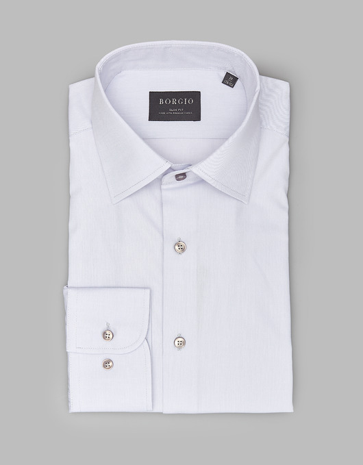 koszule męskie koszula męska 00035 szary dł. rękaw slim fit szary 176/182 39