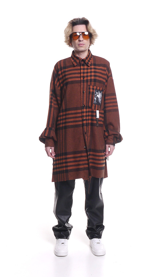 koszule męskie Koszula unisex z naszywką Spiritual Dreams i frędzlami