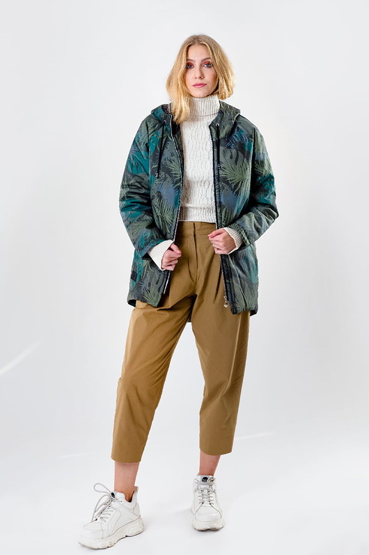 kurtki damskie Kurtka short-Monstera