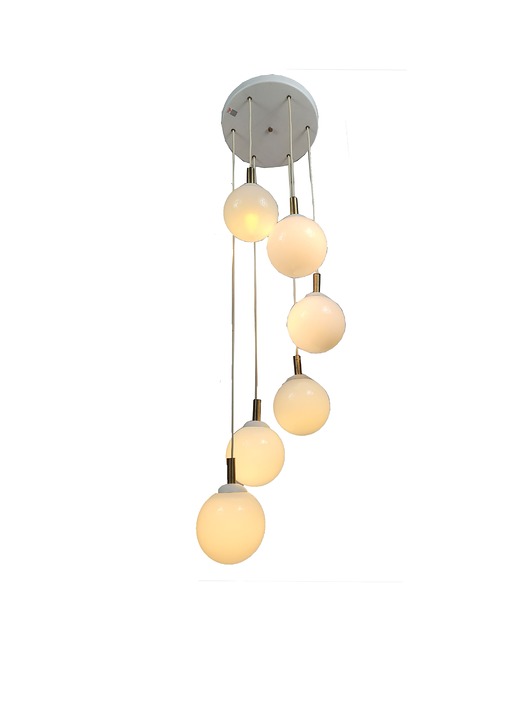 lampy wiszące Lampa kaskadowa z lat 70.