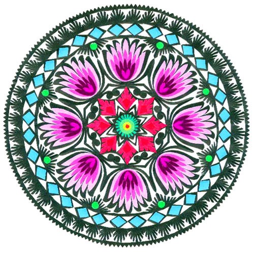 łowicka MANDALA 2 na ludowo