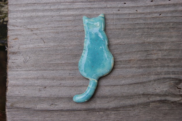 magnesy Ceramiczny magnes kot turkusowy