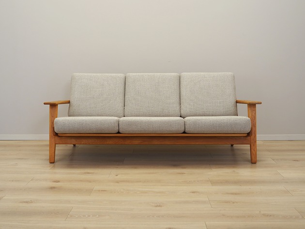 sofy i szezlongi Sofa dębowa, duński design, lata 60,  Hans J. Wegner, Getama