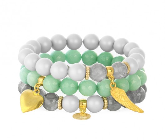 Maya 3 - Grey & green. Lavoga