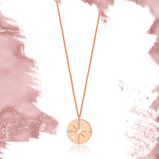 Naszyjnik Kompas Rose Gold La Tienne