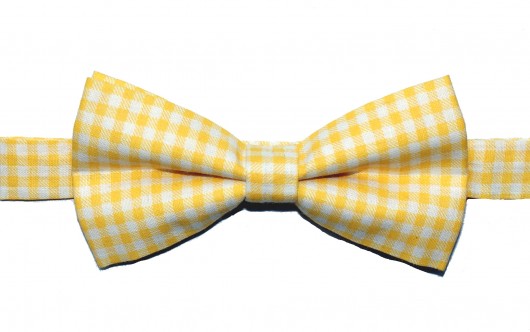 Mucha gotowa bowstyle żółta kratka vichy bowstyle