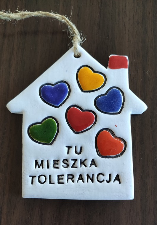 napisy dekoracyjne i tabliczki Zawieszka ceramiczna
