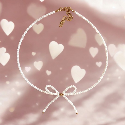 chokery KOKARDKA - choker : biała muszla