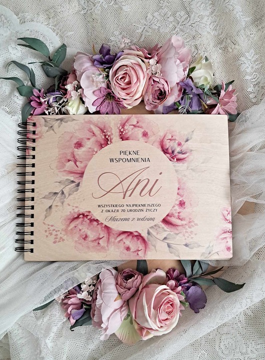notatniki i albumy ALBUM PIWONIE personalizowany album na zdjecia, prezent dzień kobiet