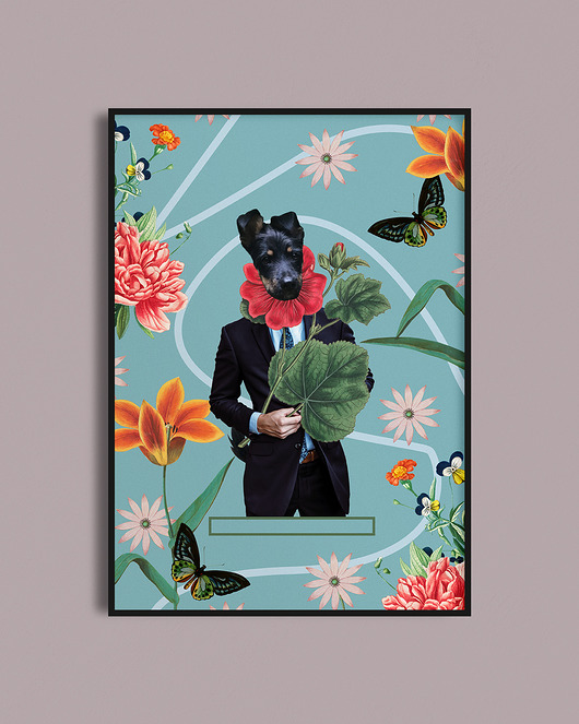 Kolaż,plakat dekoracyjny NAJLEPSZY PRZYJACIEL Into collage