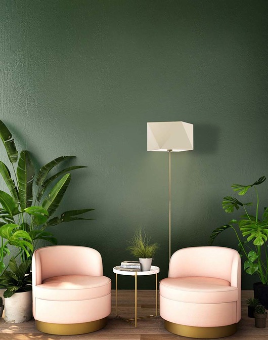 lampy podłogowe Elegancka lampa stojąca do salonu ANKARA z abażurem