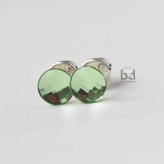 Mini sztyfty kryształ Swarovski - zielone Black Diamond