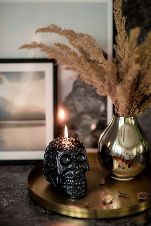 świeczniki i świece Świeczka w kształcie czaszki, różne kolory Sontelia