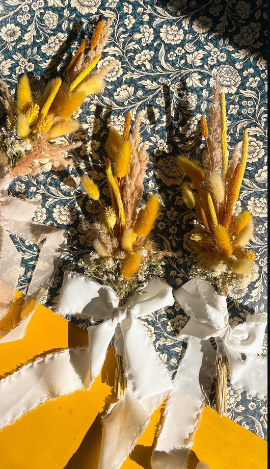 ozdoby wielkanocne Palma wielkanocna palemka żółta kurczaczkowa suszone kwiaty