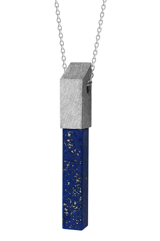 wisiorek z kolekcji EDGY/ SILVER/lapis lazuli Daria Siwiak Jewellery
