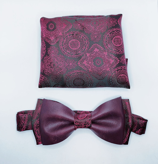 muszki i krawaty Mucha / muszka męska  bordowa