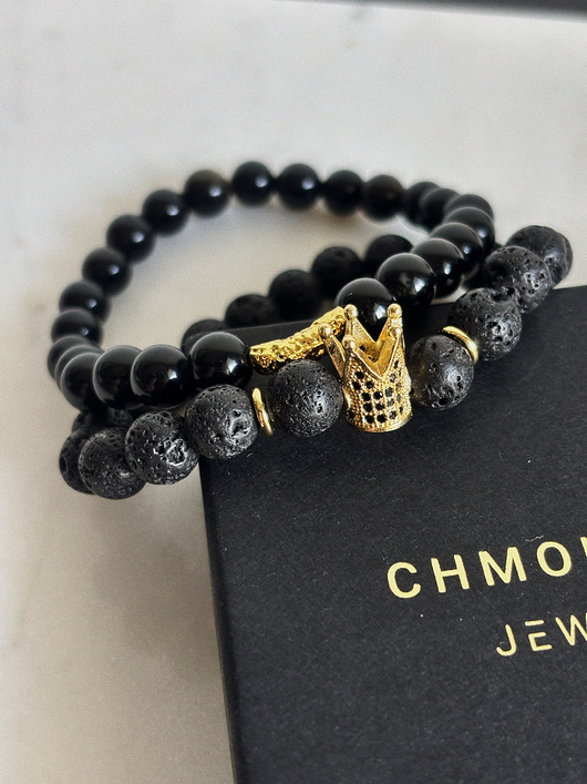 biżuteria męska Bransoletka  męska Lawa Korona