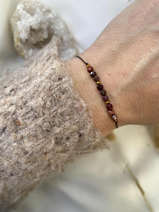 bransoletki z kamieni naturalnych Bransoletka Mokait Czekoladowa