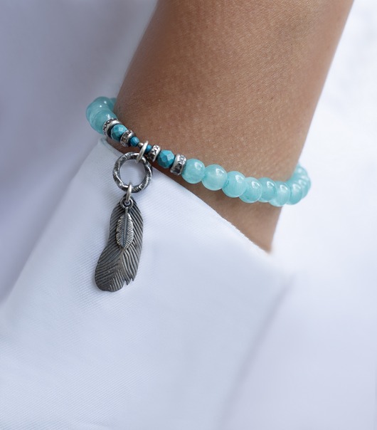 bransoletki wire wrapping Indianki  - bransoletka
