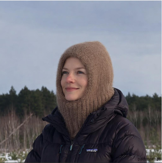 czapki damskie Kominiarka z wełny alpaki kaptur komin balaclava