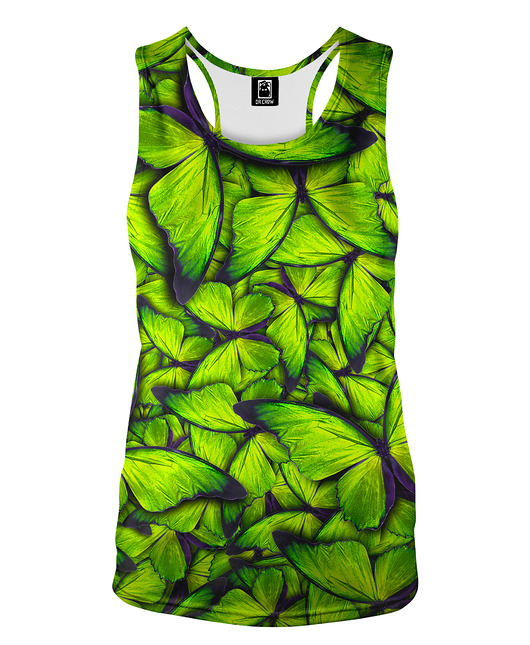 topy damskie DR.CROW Bokserka Damska Motyle Green