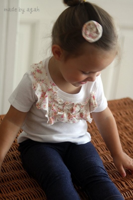 2-3 Floral Ruffle w komplecie ze spinką made by agah