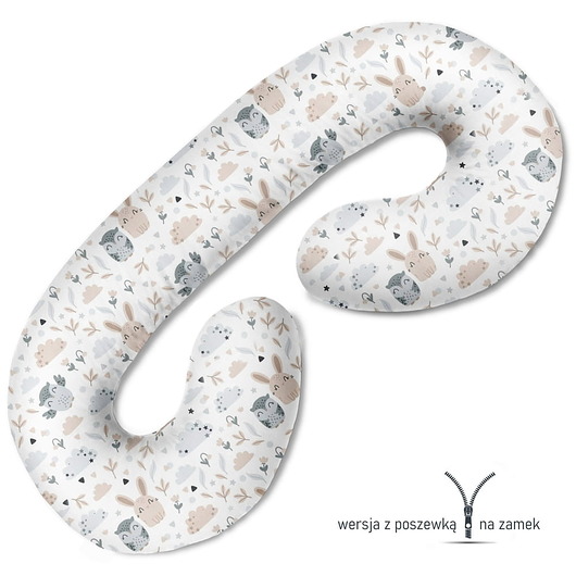 ubrania i akcesoria do karmienia Poduszka ciążowa do spania i karmienia Leśni Przyjaciele