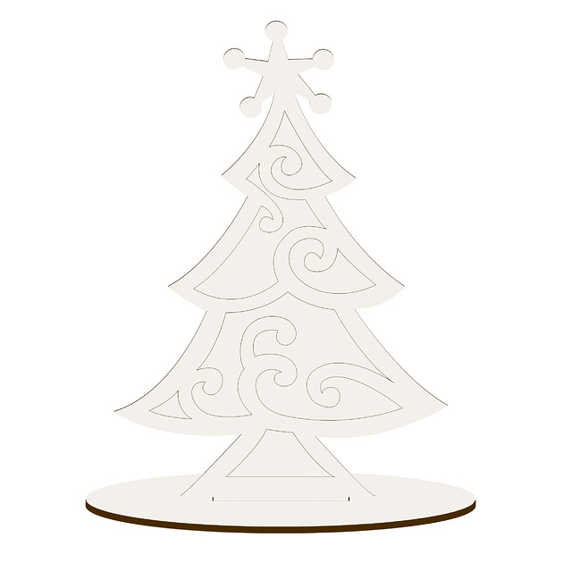 dekoracje świąteczne Drewniana Choinka Choinki na Podstawce Stojaku do Decoupage Stroika 10 SZT