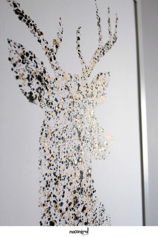 Unikatowy Jeleń - Plakat Handmade 50x70 nocontrol
