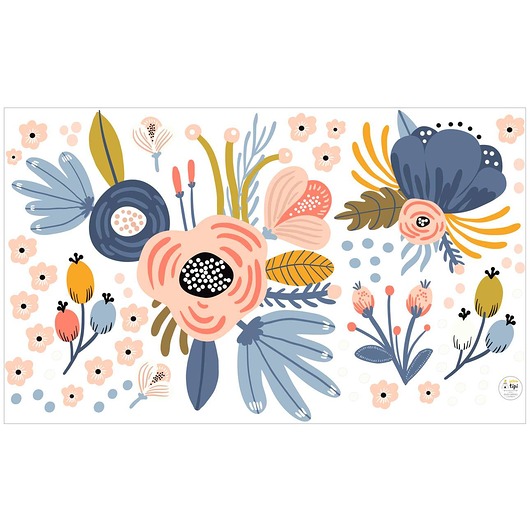 naklejki ścienne do pokoju dziecka Zestaw naklejek Magic Flowers 150x90cm