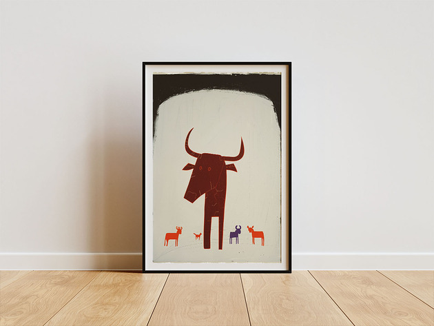 plakaty Plakat - Suprised bull