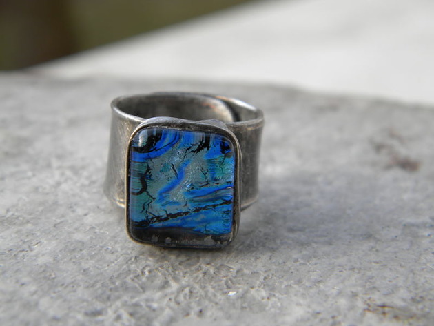 Roman Ancient Ring ;) szkło dichroiczne Beata Trotter