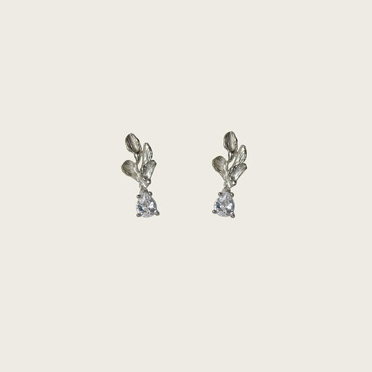 Srebrne kolczyki z gałązek - Jagoda KOS jewellery