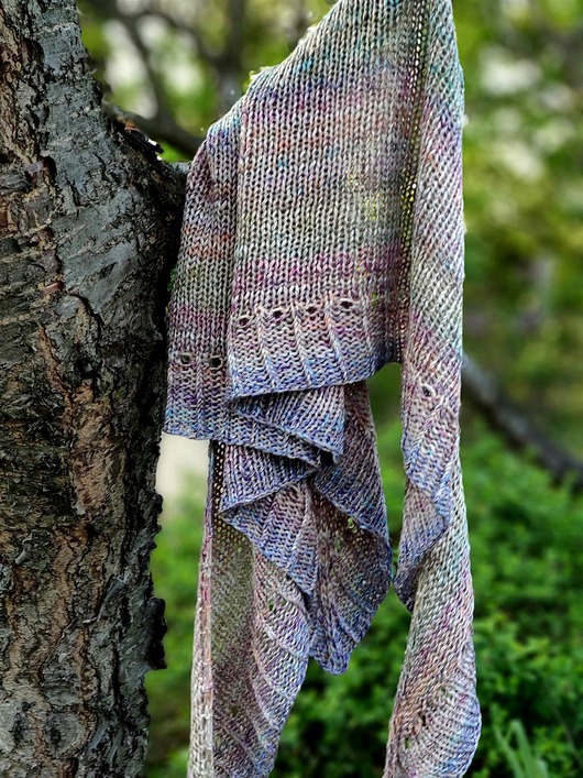 szale damskie Akwarela / chusta z bawełny