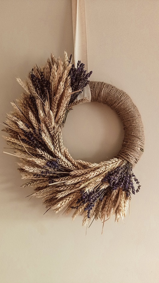wianki Wianek z lawendy i pszenicy